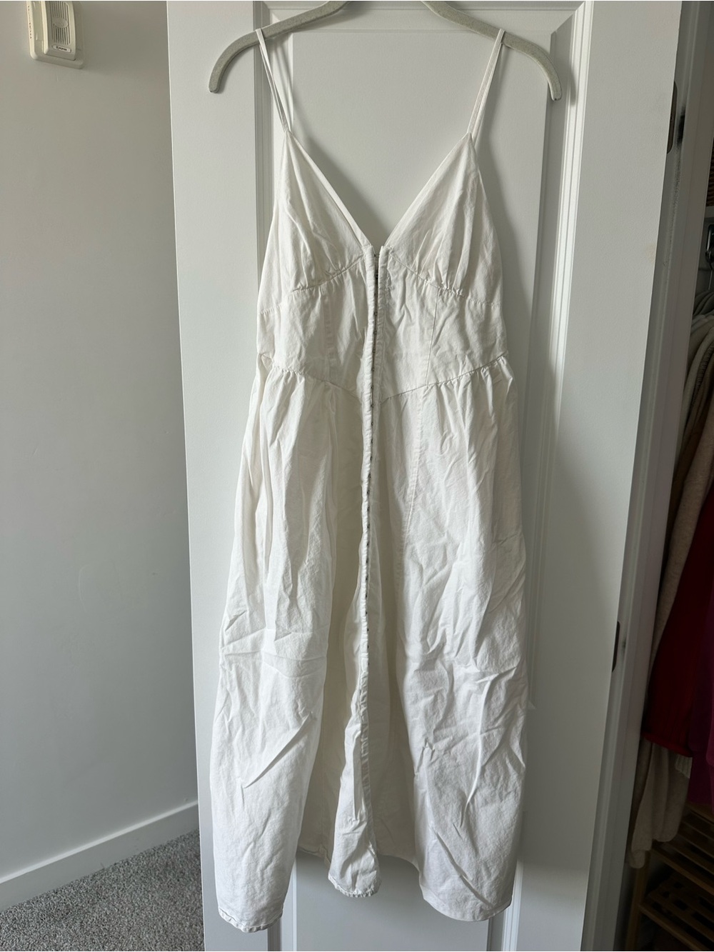 Urban Outfitters Corset Style Poplin White Midi Dress 100% Cotton